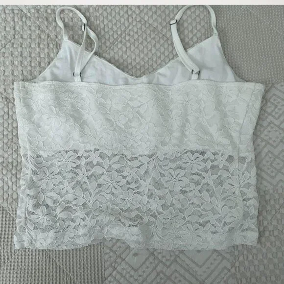 Hollister White lace tank top - Picture 2 of 4